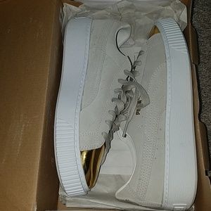 Puma Suede Platform Gold